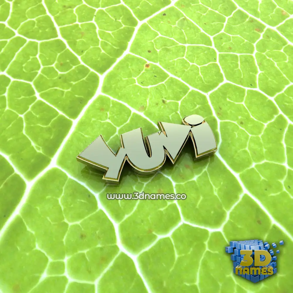 yuvi in Gold Leaf style - 3D name wallpaper