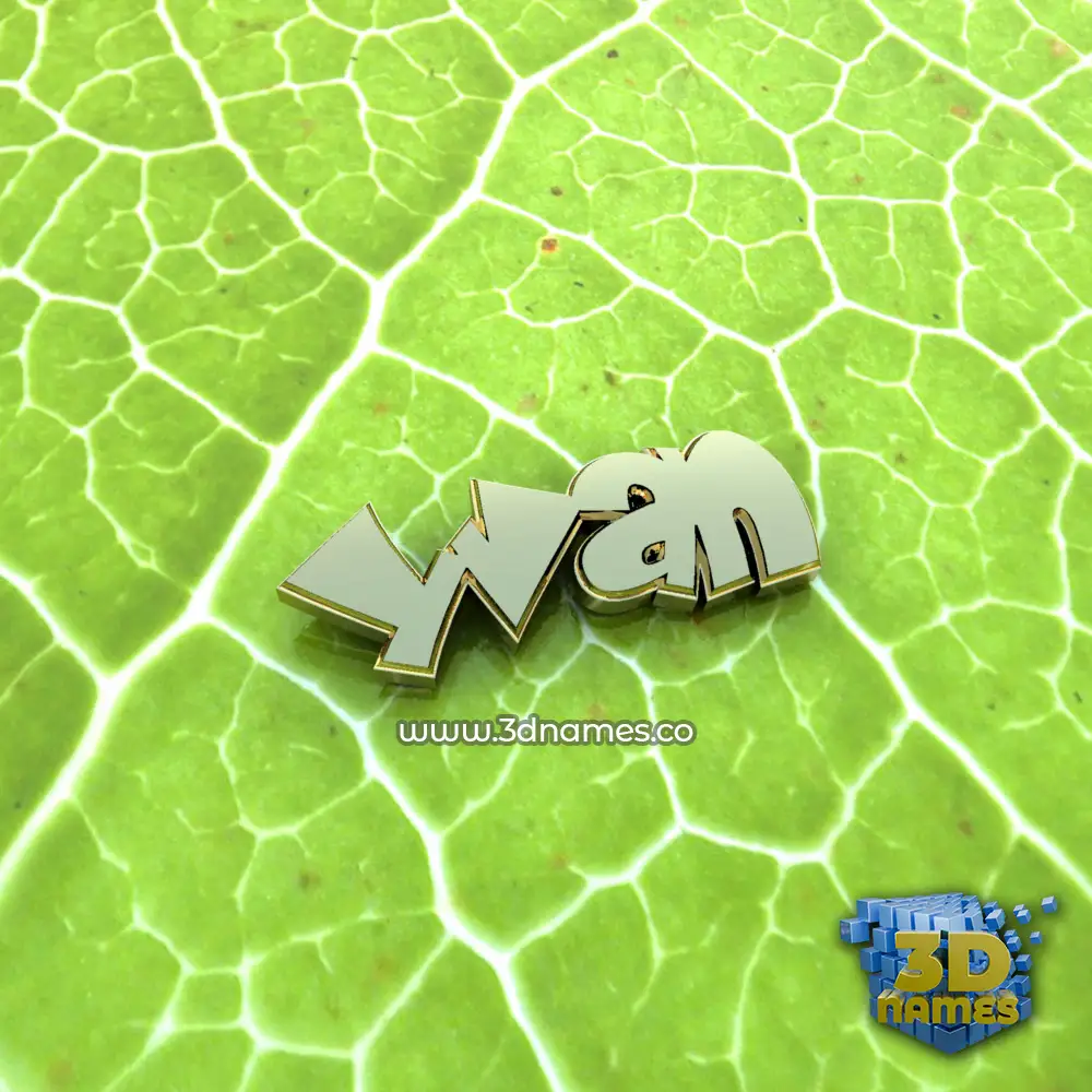 yvan in Gold Leaf style - 3D name wallpaper