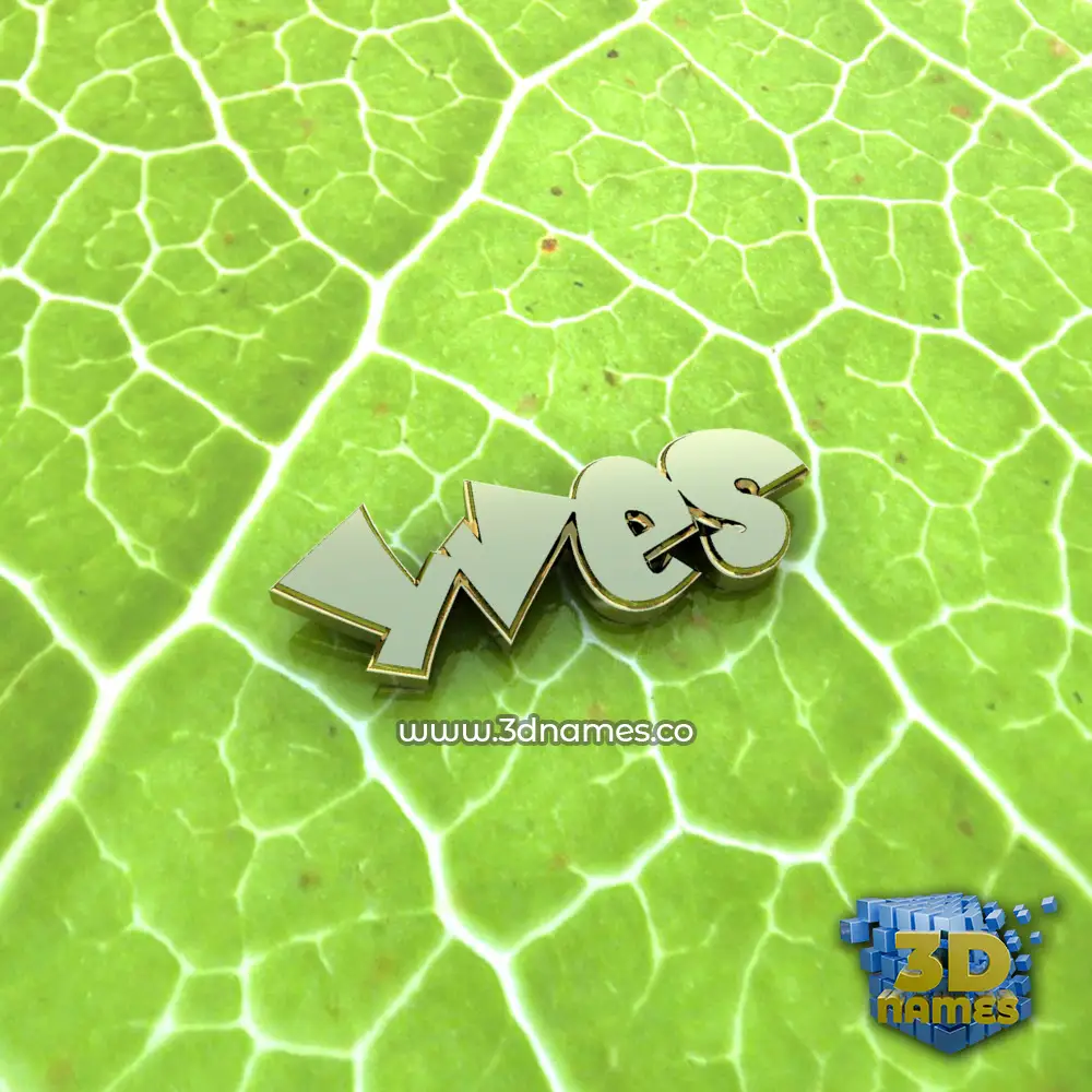 yves in Gold Leaf style - 3D name wallpaper