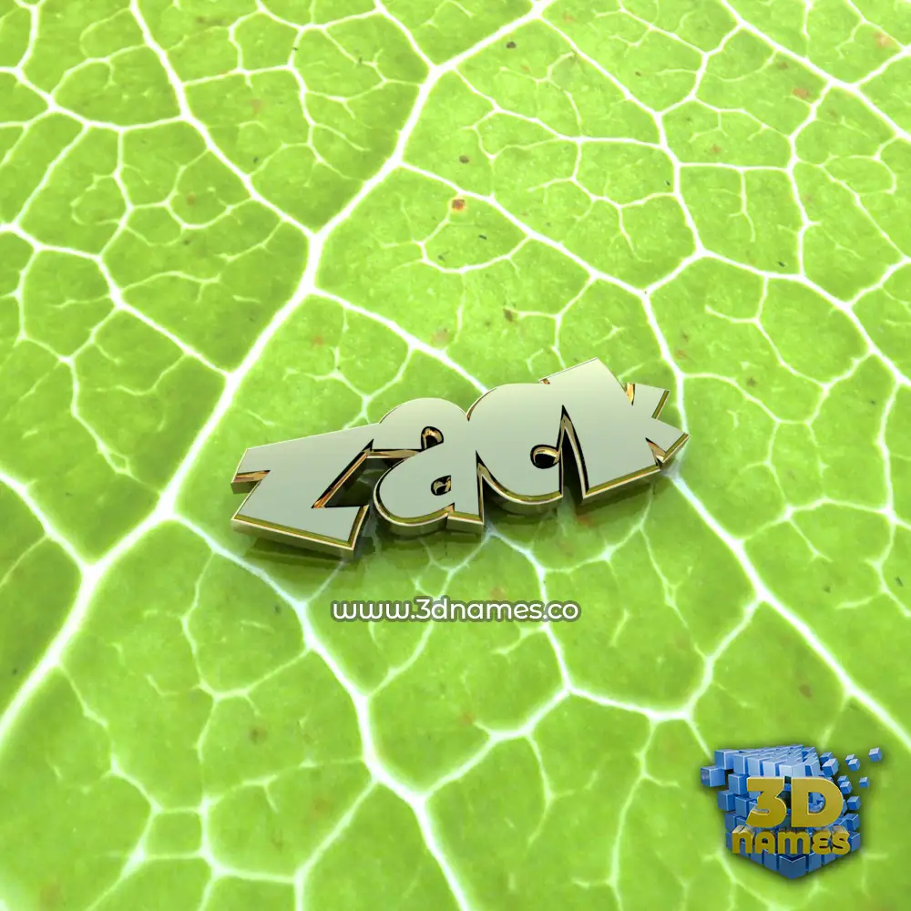zack in Gold Leaf style - 3D name wallpaper