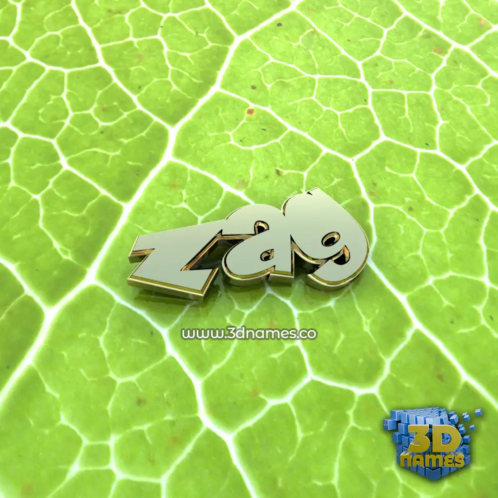 zag in Gold Leaf style - 3D name wallpaper