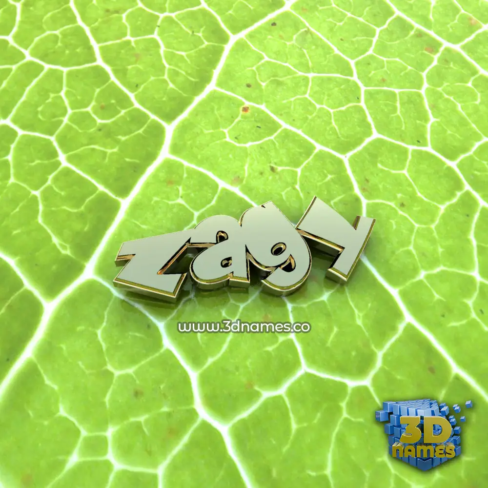 zagy in Gold Leaf style - 3D name wallpaper