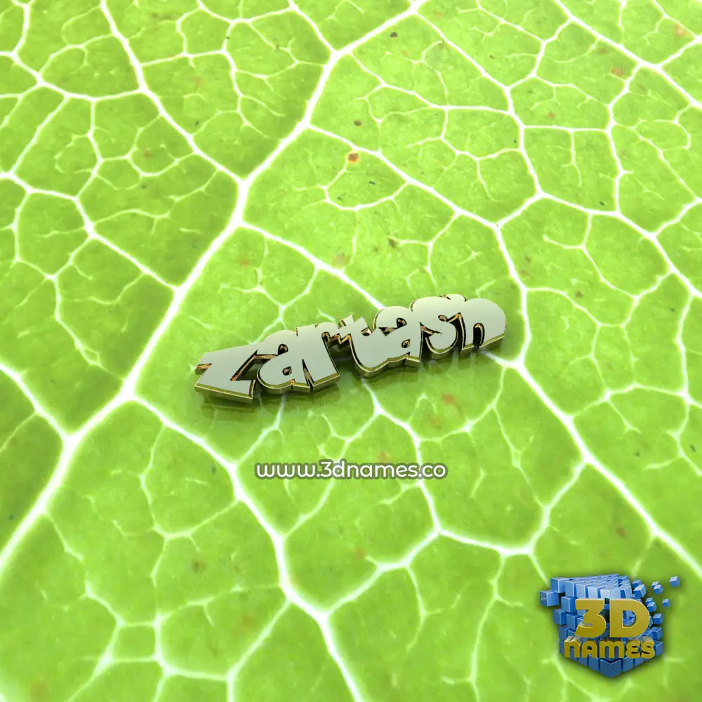zartash in Gold Leaf style - 3D name wallpaper