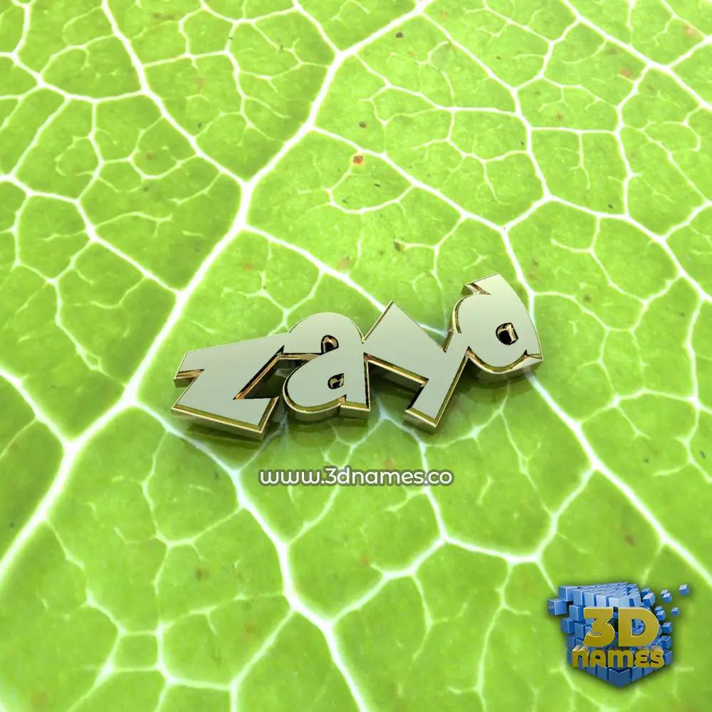 zayd in Gold Leaf style - 3D name wallpaper