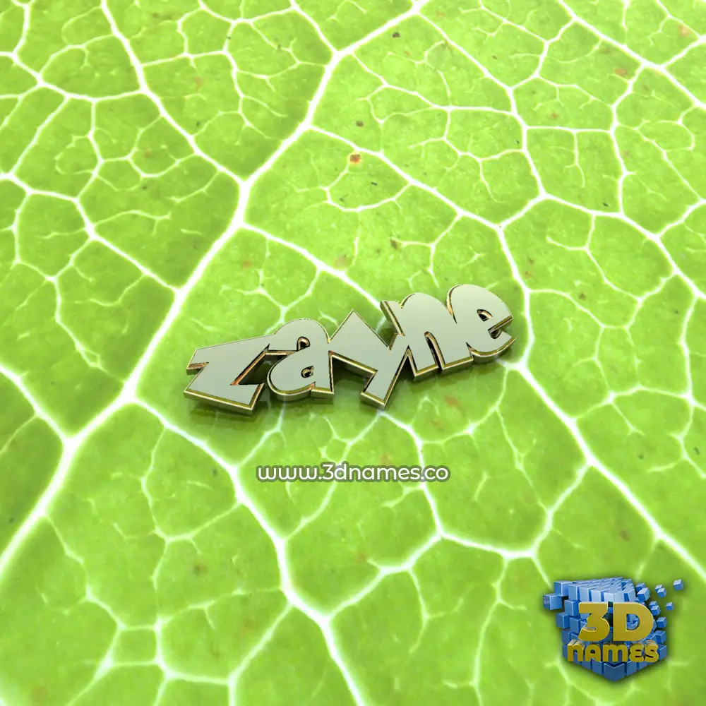 zayne in Gold Leaf style - 3D name wallpaper