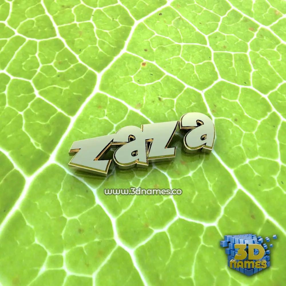 zaza in Gold Leaf style - 3D name wallpaper