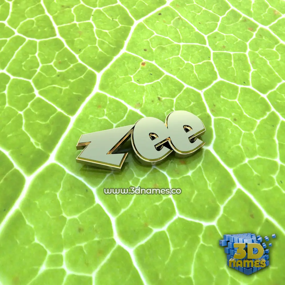 zee in Gold Leaf style - 3D name wallpaper