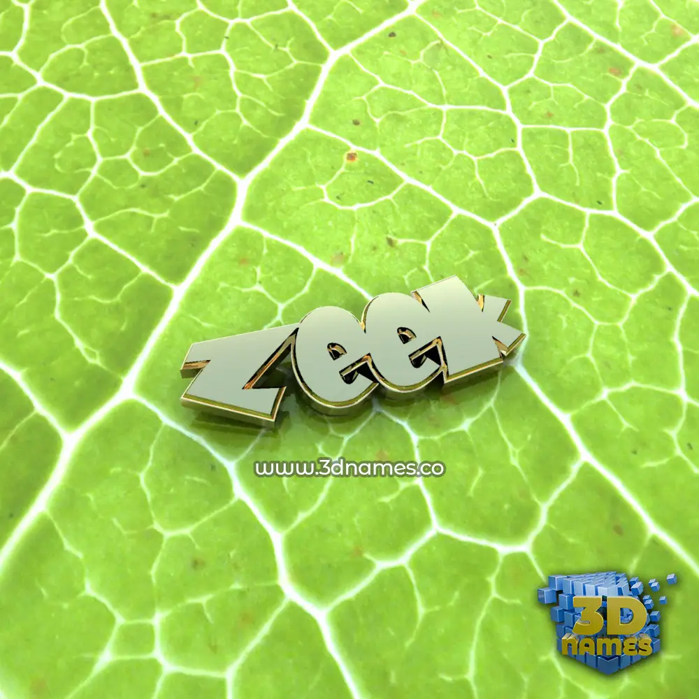 zeek in Gold Leaf style - 3D name wallpaper