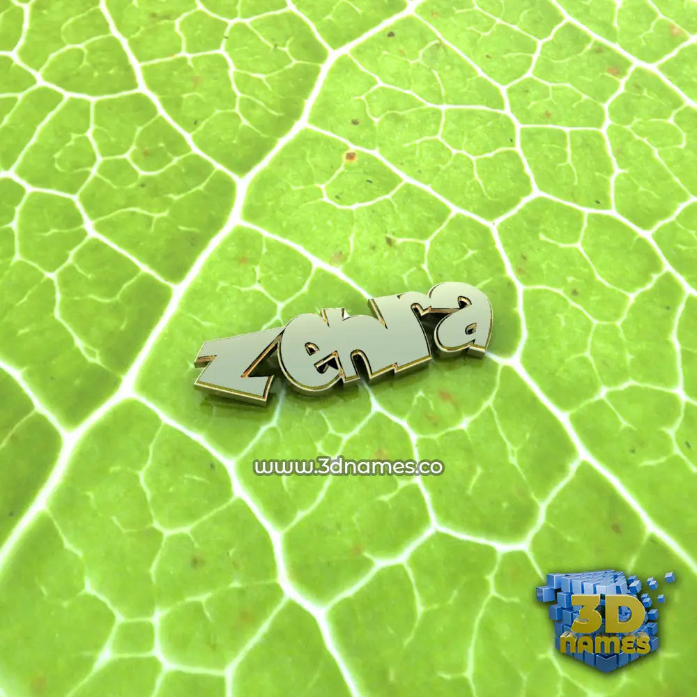 zehra in Gold Leaf style - 3D name wallpaper