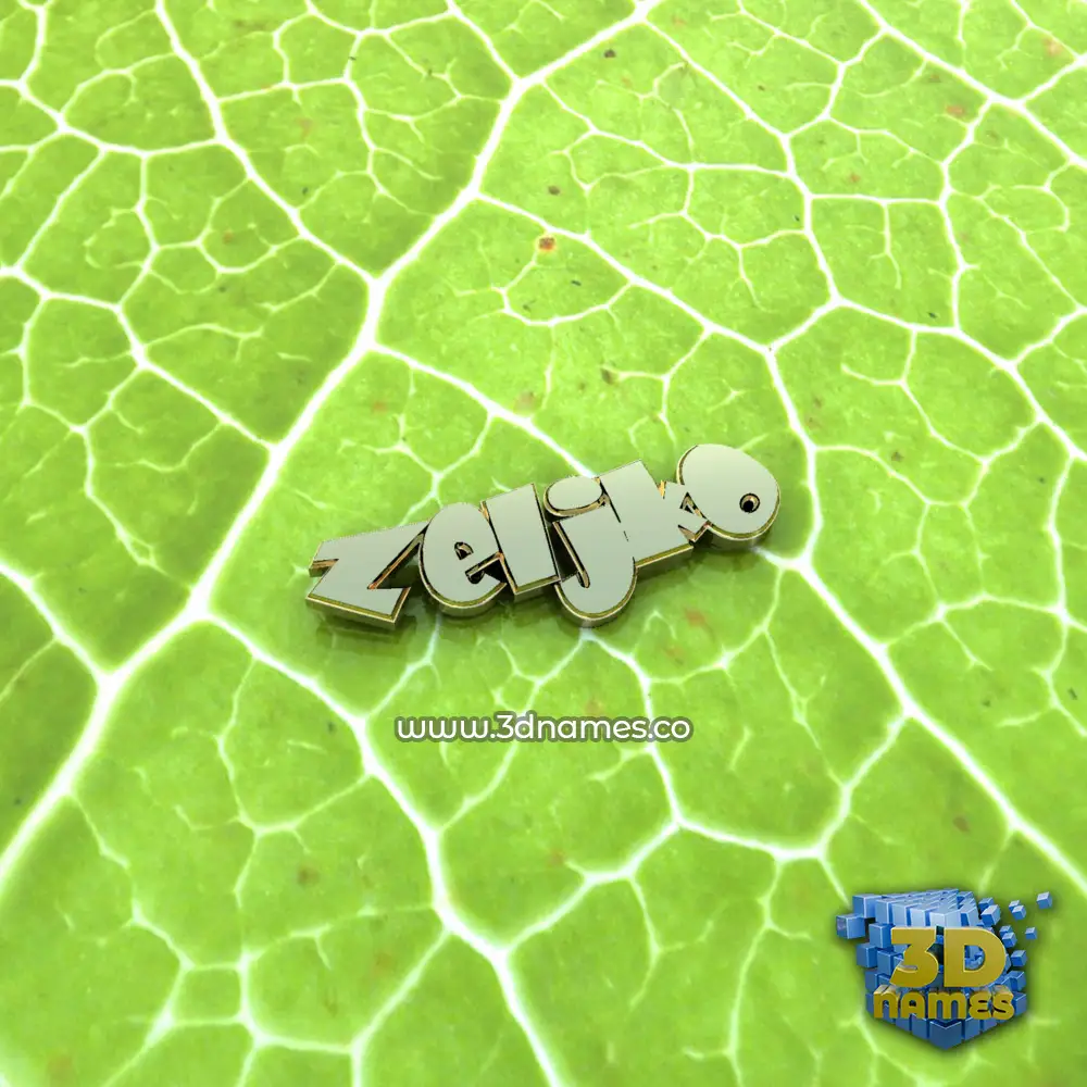 zeljko in Gold Leaf style - 3D name wallpaper