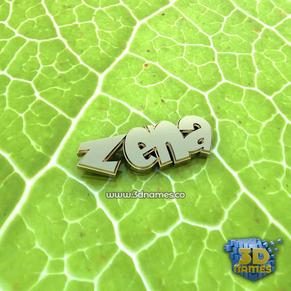 zena in Gold Leaf style - 3D name wallpaper
