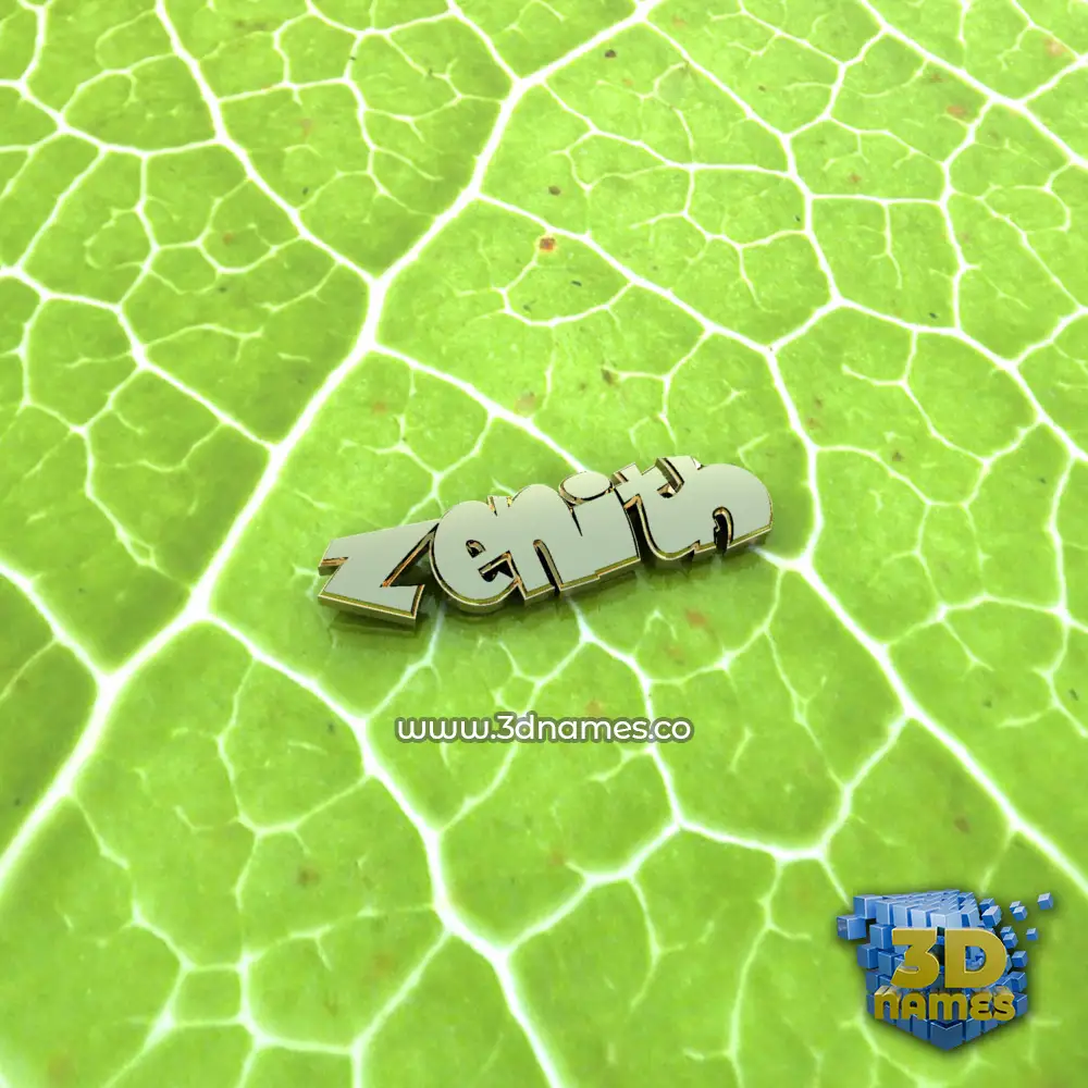 zenith in Gold Leaf style - 3D name wallpaper