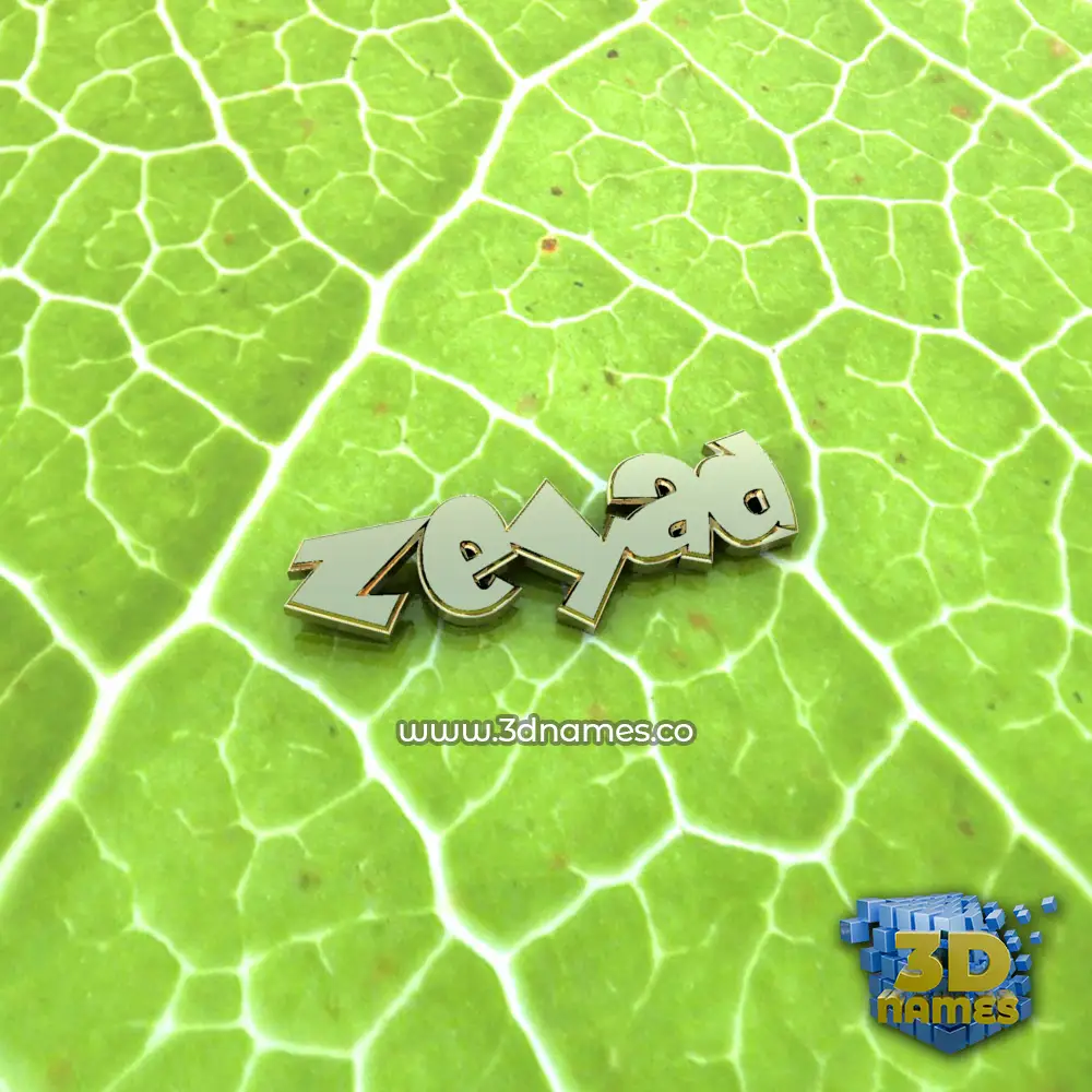 zeyad in Gold Leaf style - 3D name wallpaper