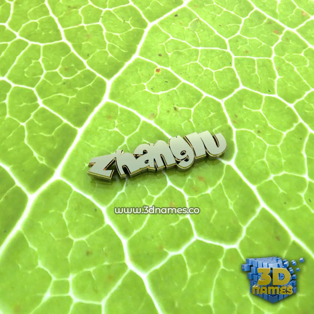 zhanglu in Gold Leaf style - 3D name wallpaper