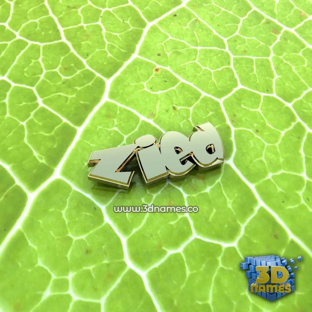 zied in Gold Leaf style - 3D name wallpaper