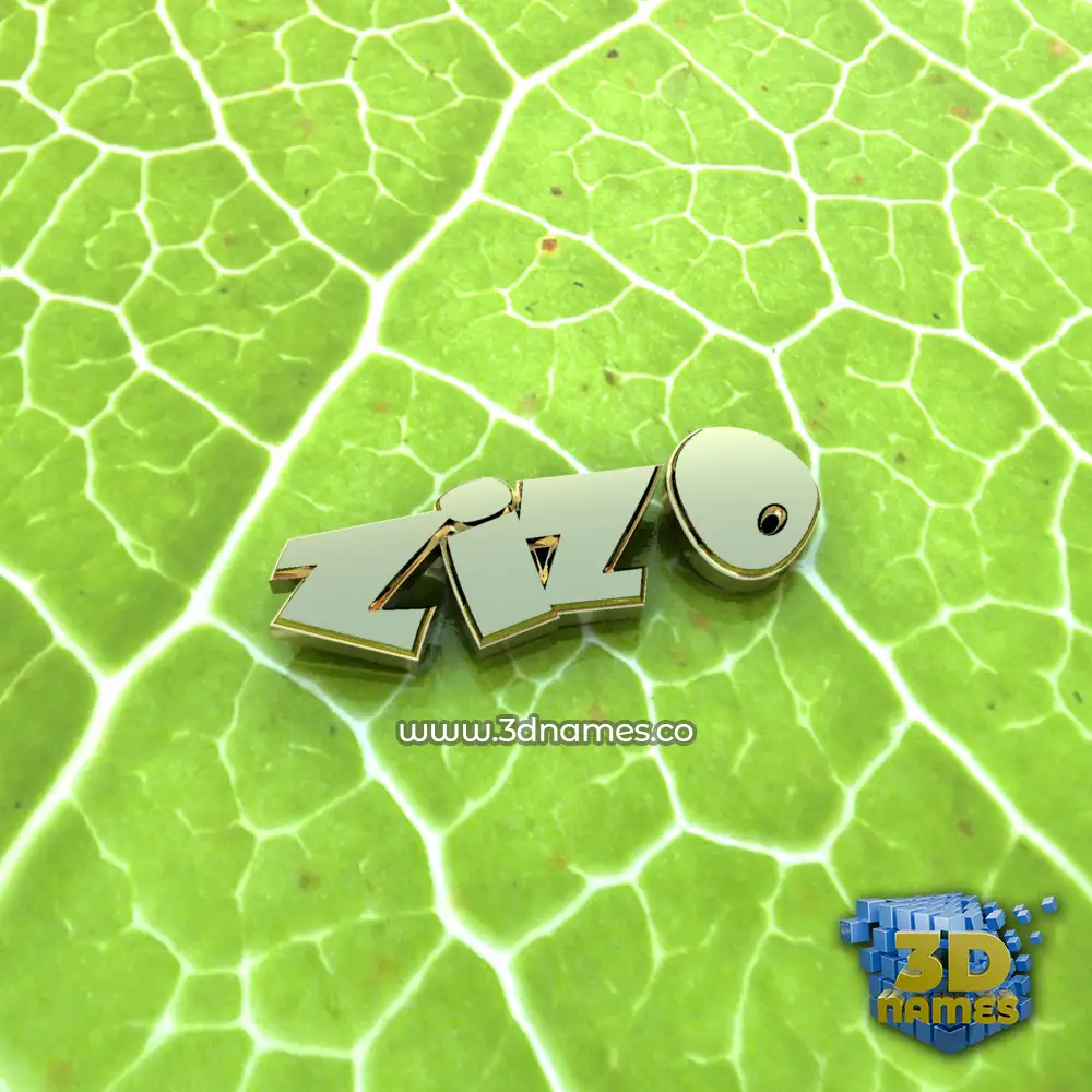zizo in Gold Leaf style - 3D name wallpaper
