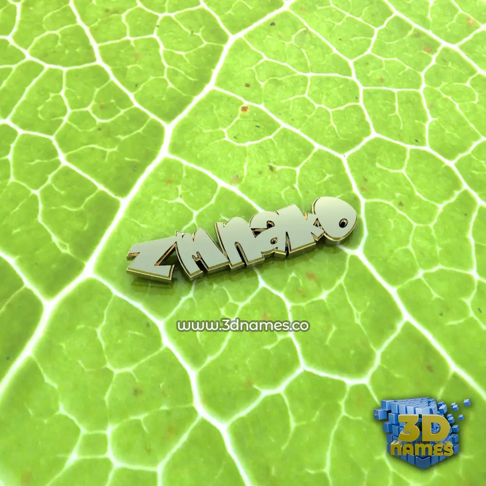 zmnako in Gold Leaf style - 3D name wallpaper