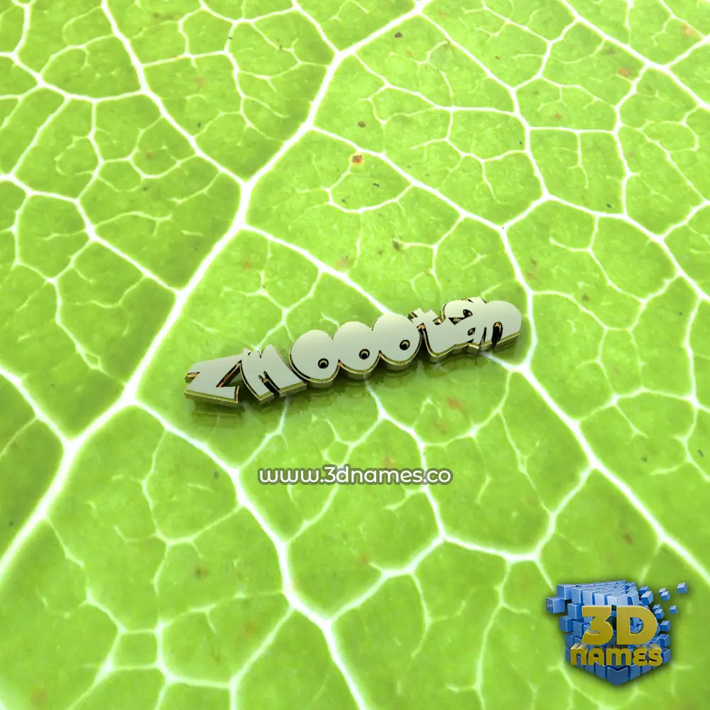 zmoootah in Gold Leaf style - 3D name wallpaper