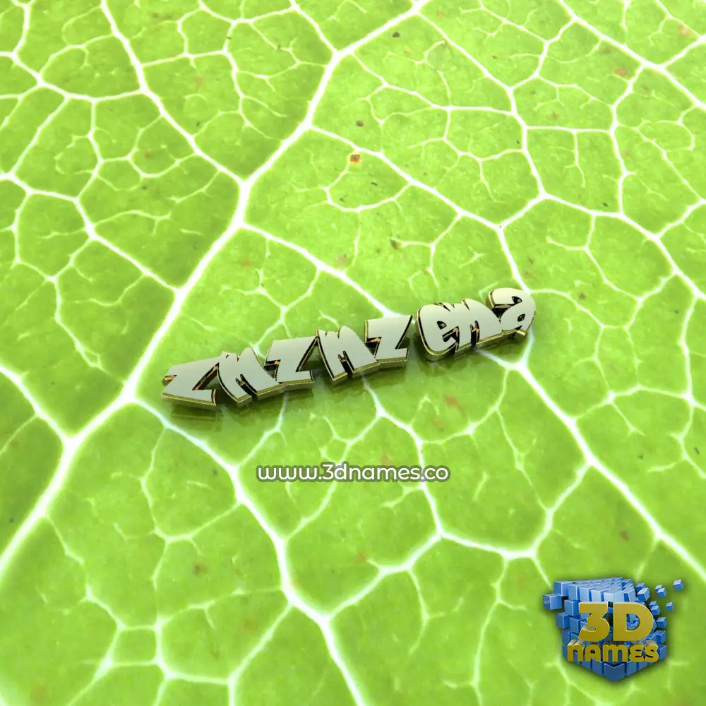 zmzmzema in Gold Leaf style - 3D name wallpaper