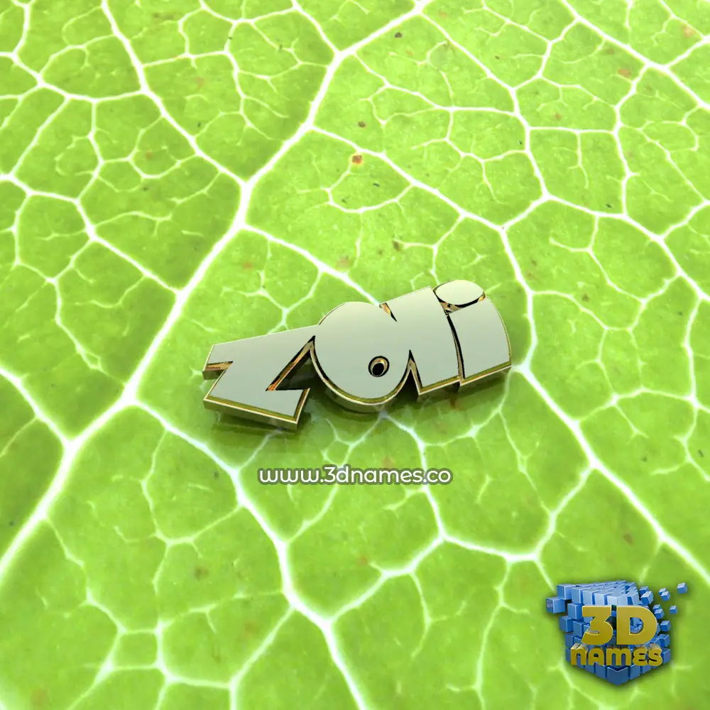 zoli in Gold Leaf style - 3D name wallpaper