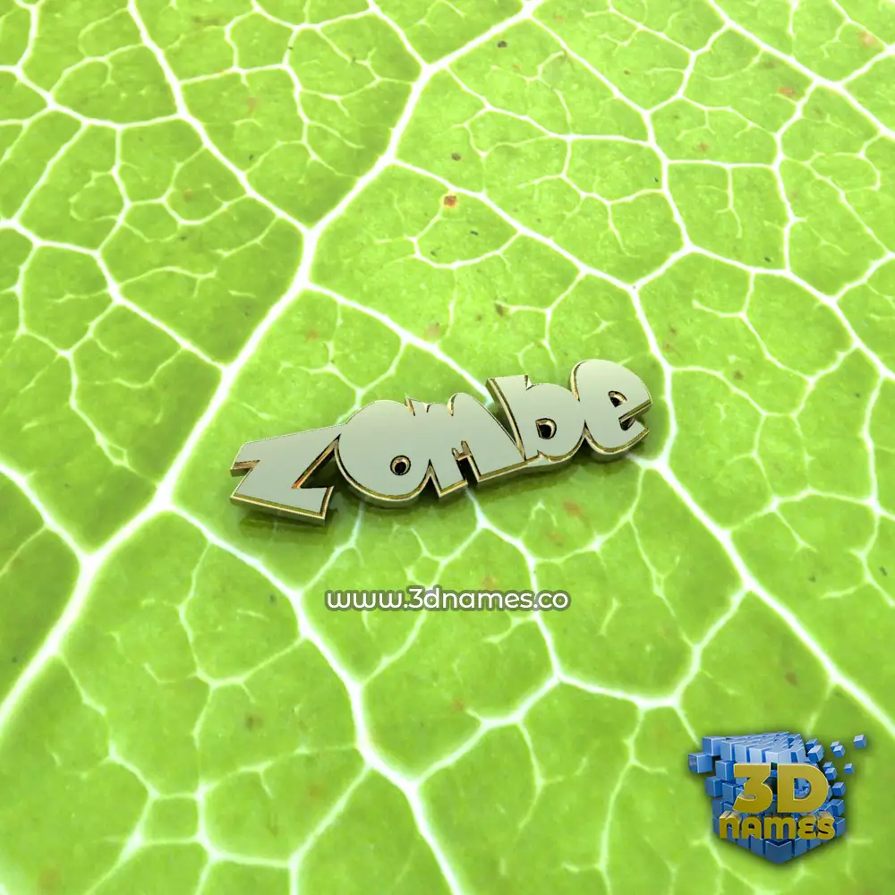 zombe in Gold Leaf style - 3D name wallpaper