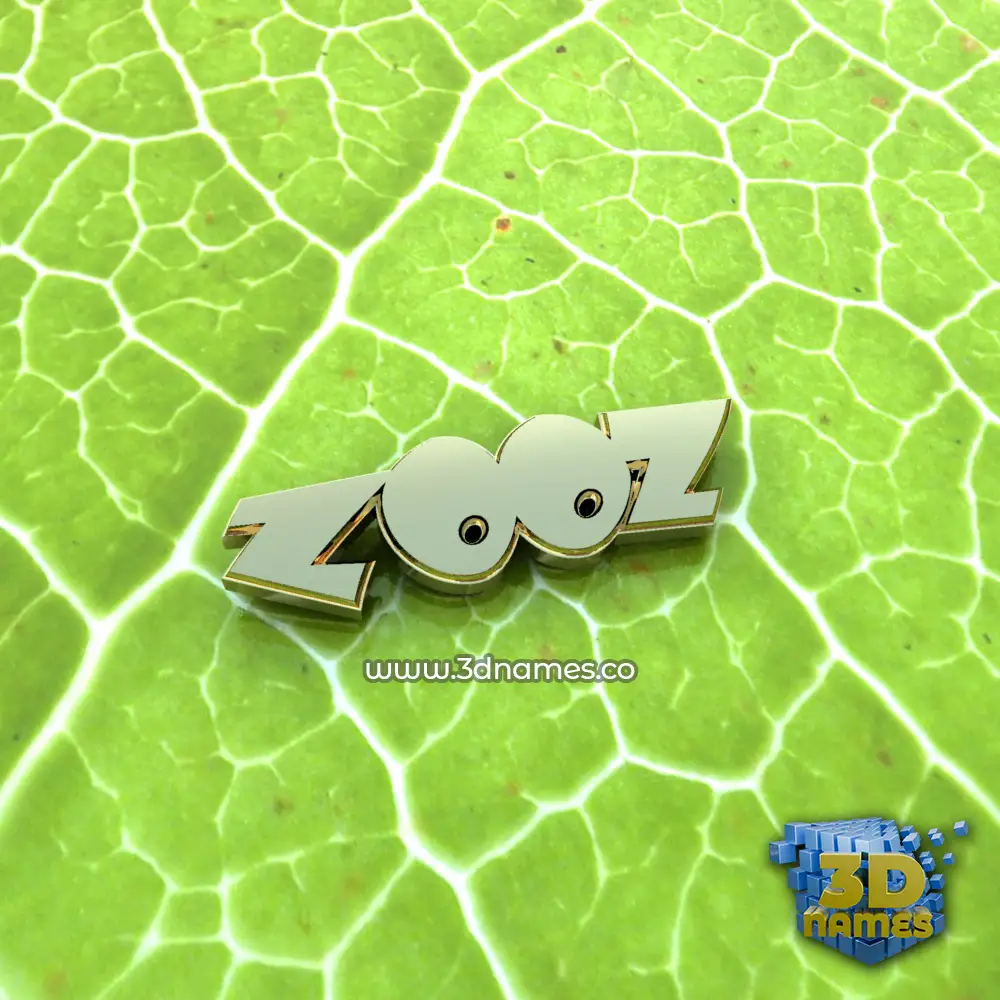 zooz in Gold Leaf style - 3D name wallpaper
