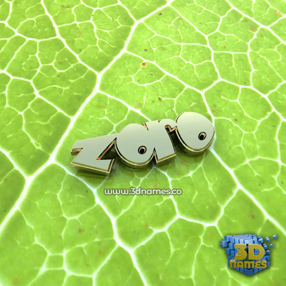 zoro in Gold Leaf style - 3D name wallpaper