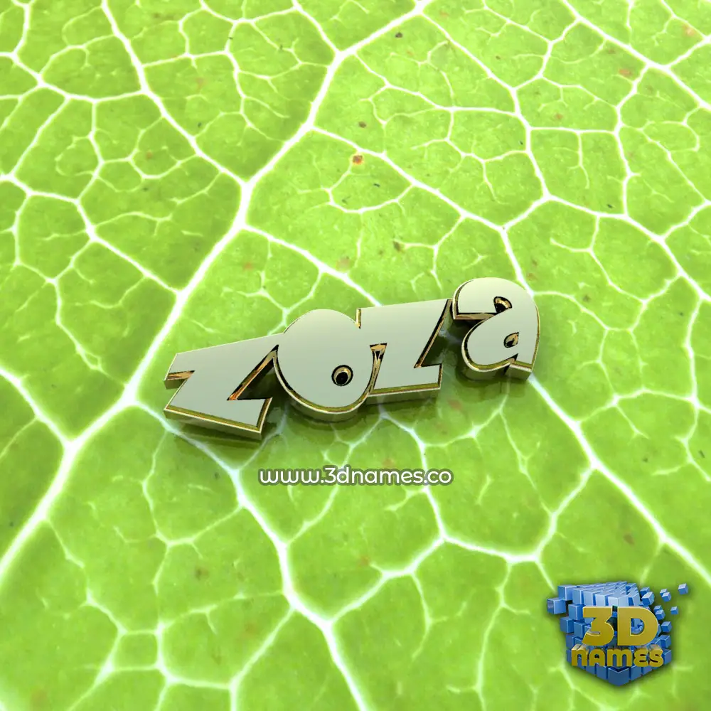zoza in Gold Leaf style - 3D name wallpaper