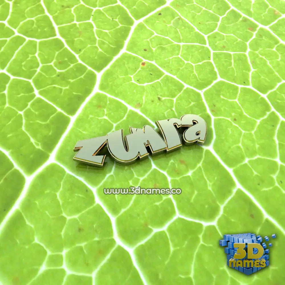 zumra in Gold Leaf style - 3D name wallpaper