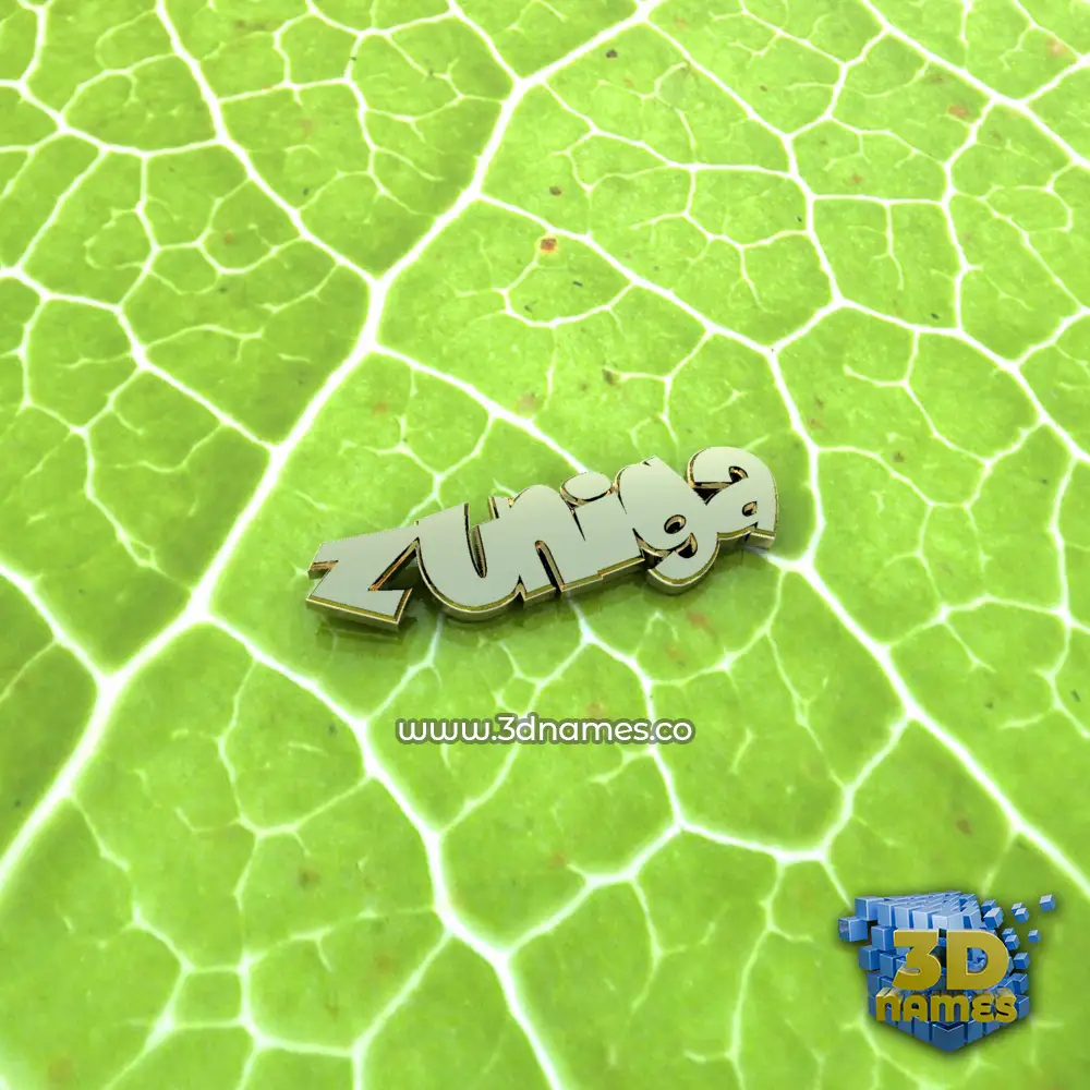 zuniga in Gold Leaf style - 3D name wallpaper