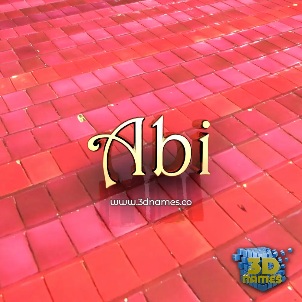 abi in Red Tiles style - 3D name wallpaper