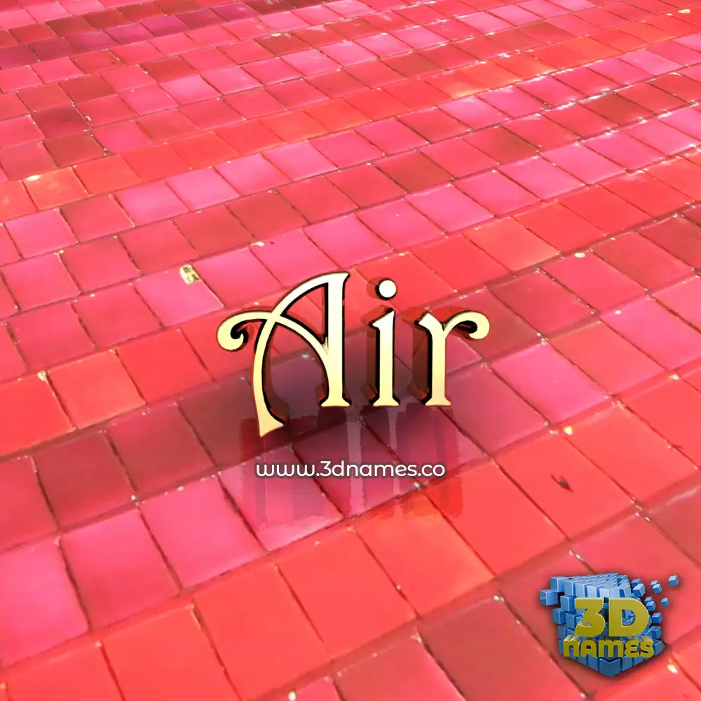 air in Red Tiles style - 3D name wallpaper