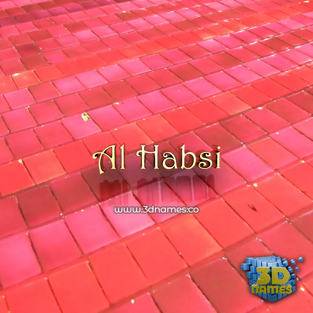 al habsi in Red Tiles style - 3D name wallpaper