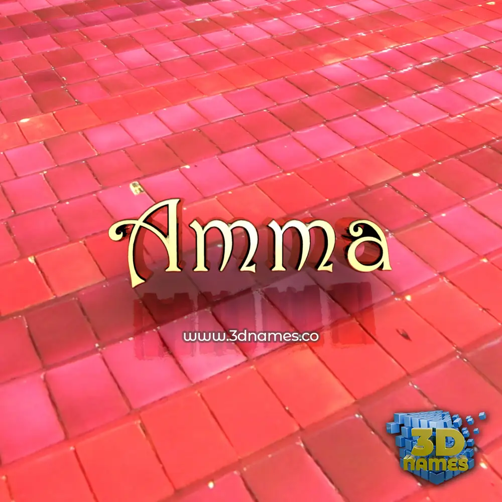 amma in Red Tiles style - 3D name wallpaper
