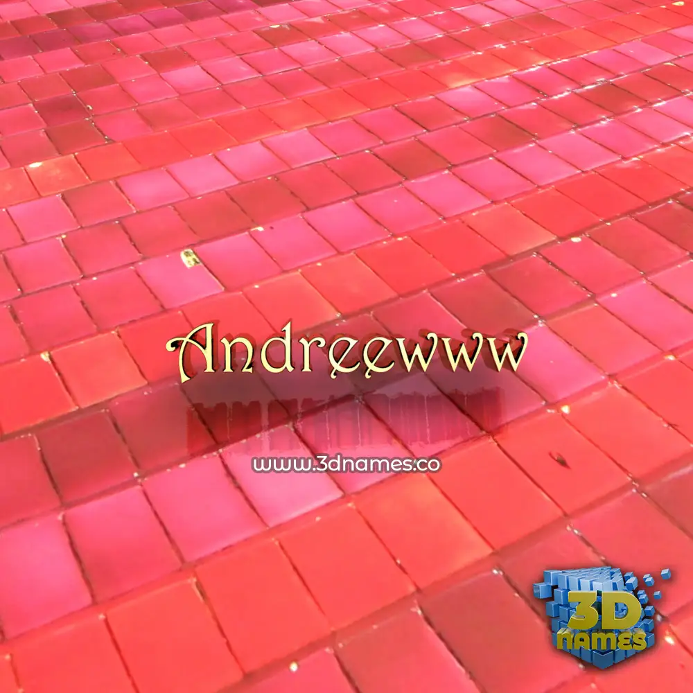 andreewww in Red Tiles style - 3D name wallpaper