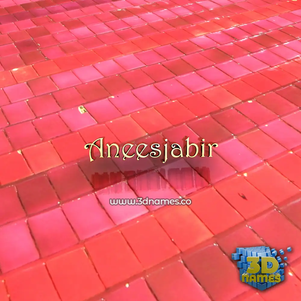 aneesjabir in Red Tiles style - 3D name wallpaper
