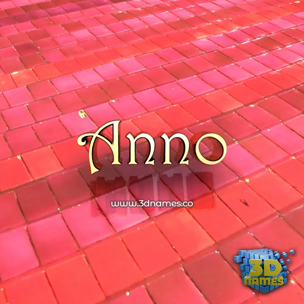 anno in Red Tiles style - 3D name wallpaper