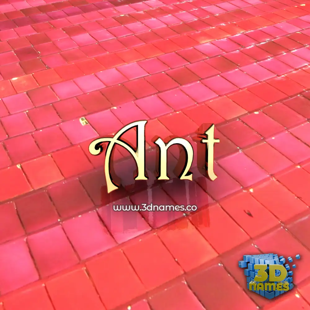 ant in Red Tiles style - 3D name wallpaper