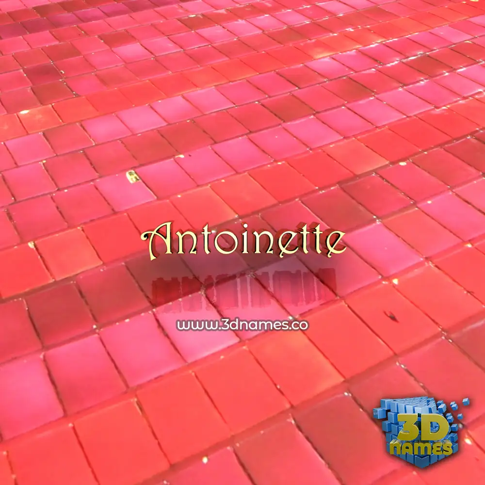 antoinette in Red Tiles style - 3D name wallpaper