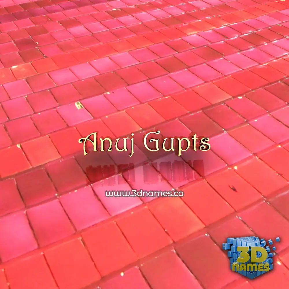 anuj gupts in Red Tiles style - 3D name wallpaper
