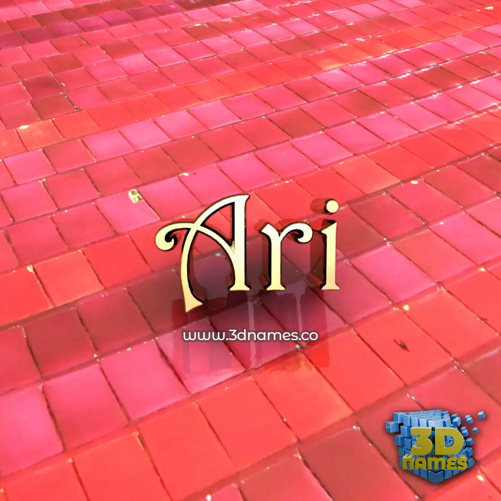 ari in Red Tiles style - 3D name wallpaper