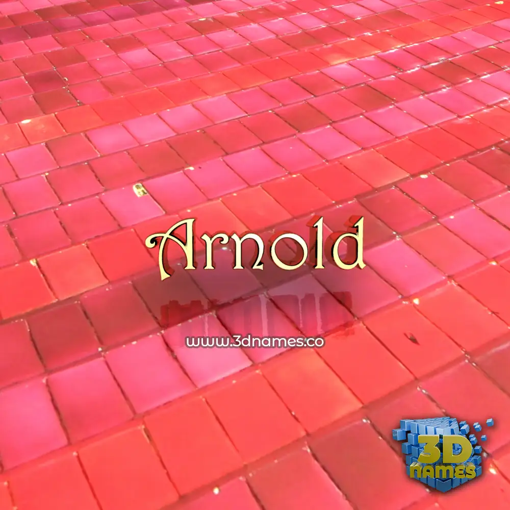 arnold in Red Tiles style - 3D name wallpaper