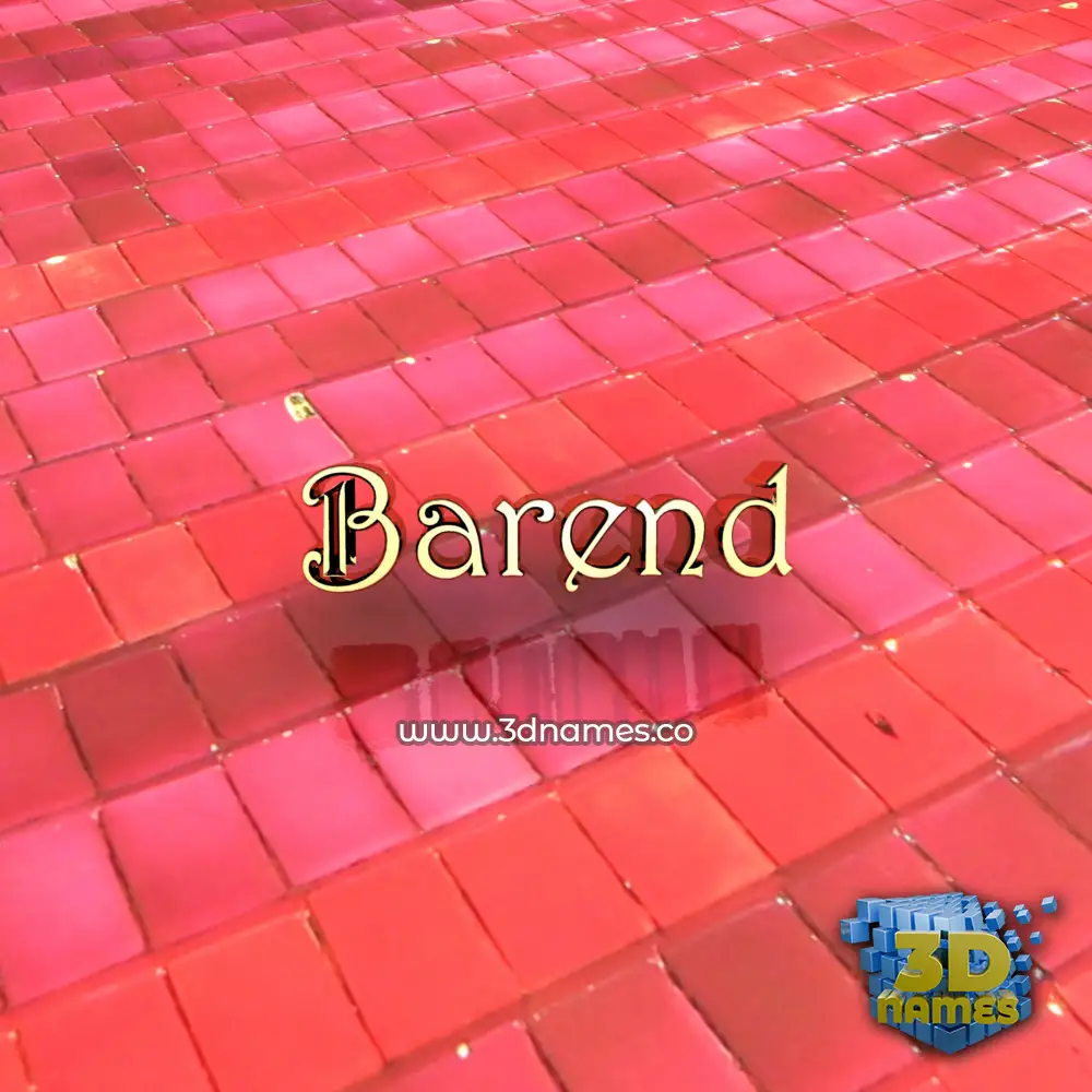 barend in Red Tiles style - 3D name wallpaper