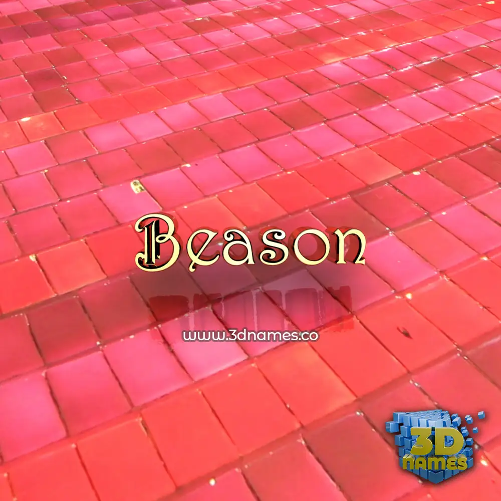 beason in Red Tiles style - 3D name wallpaper
