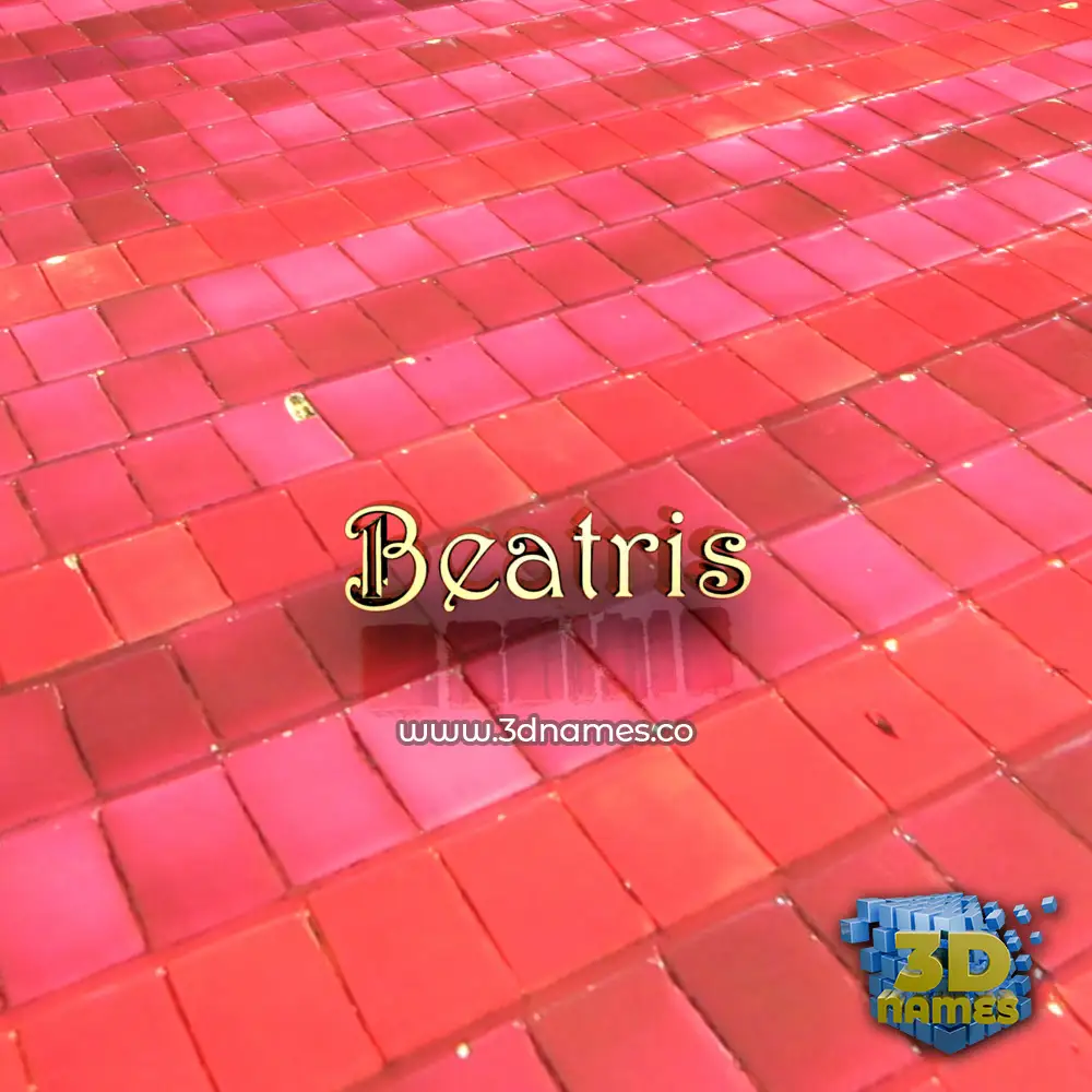 beatris in Red Tiles style - 3D name wallpaper
