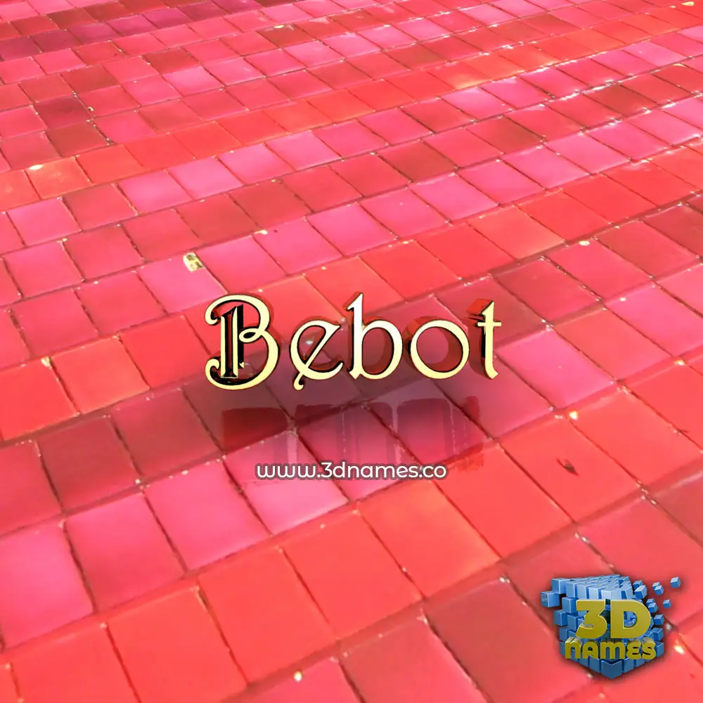 bebot in Red Tiles style - 3D name wallpaper