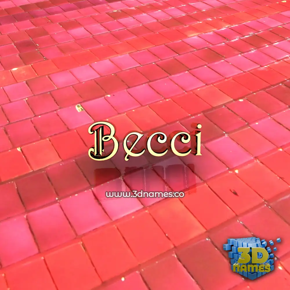 becci in Red Tiles style - 3D name wallpaper