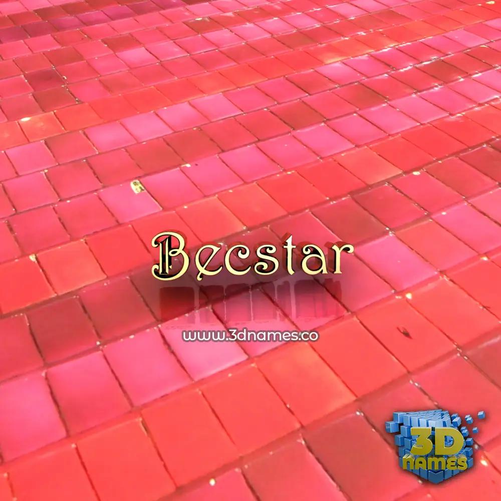 becstar in Red Tiles style - 3D name wallpaper