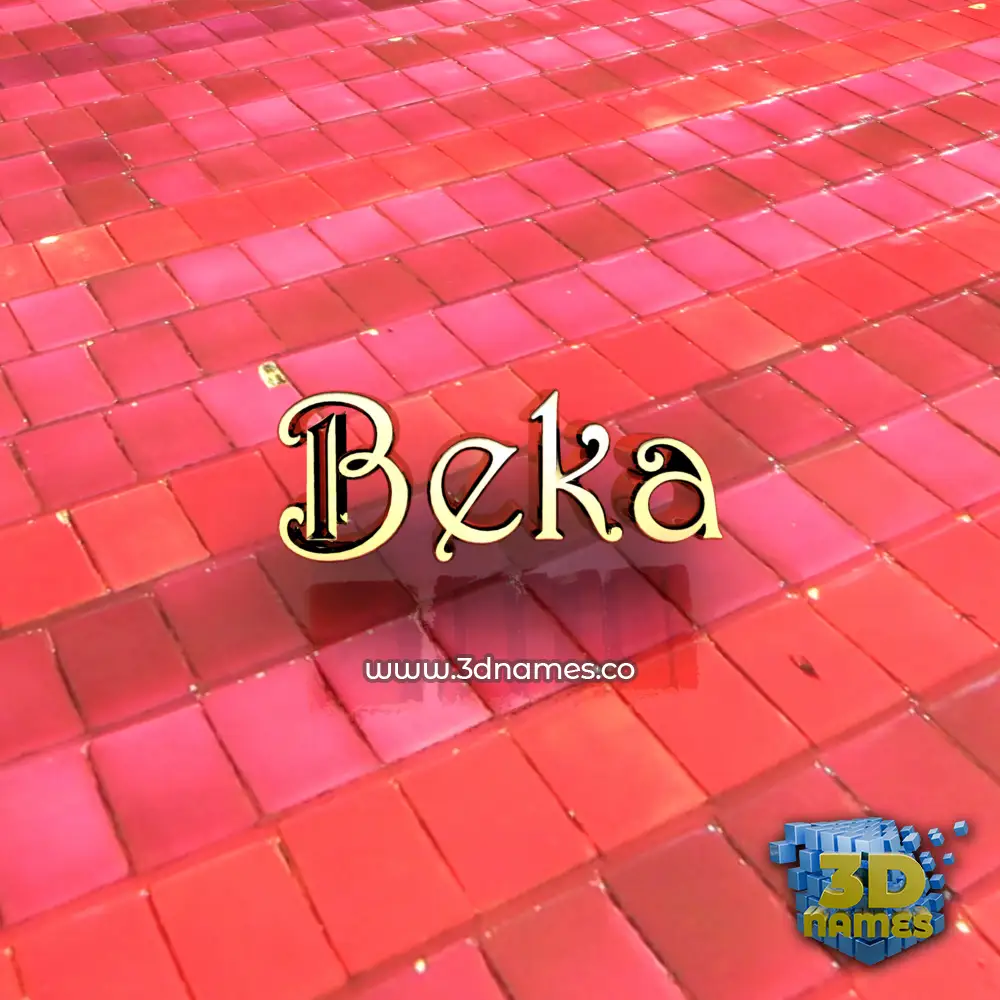beka in Red Tiles style - 3D name wallpaper