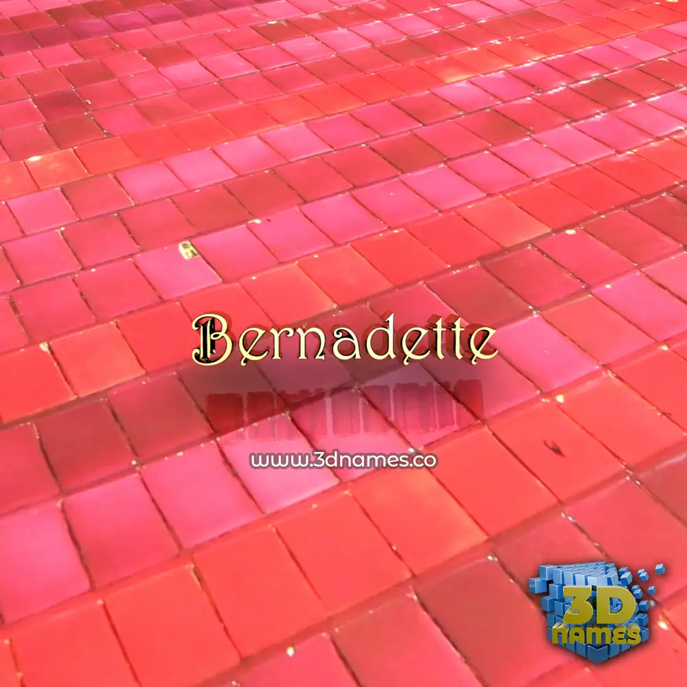 bernadette in Red Tiles style - 3D name wallpaper